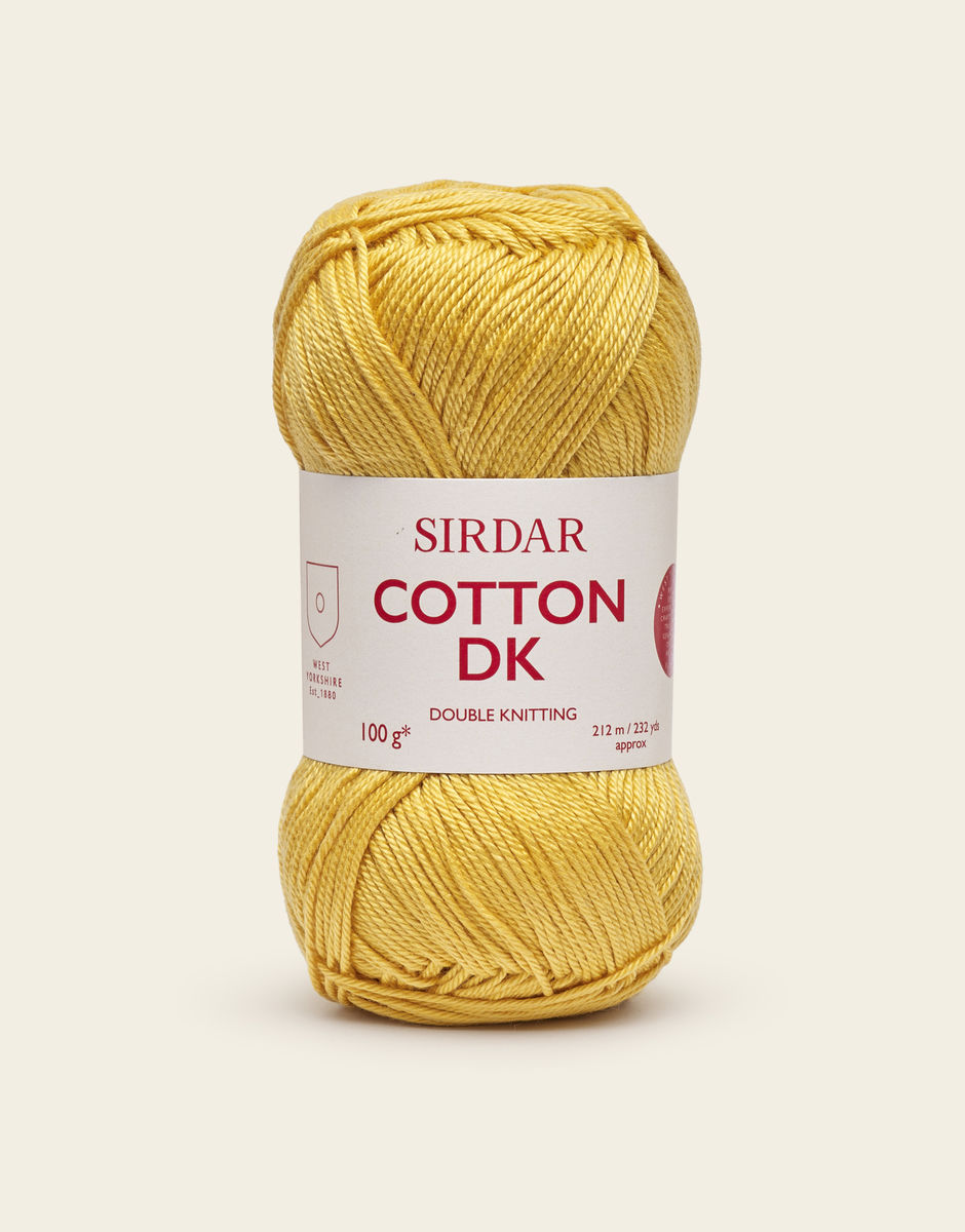 100g Sunshine Yellow marl wavy boucle 4 ply DK knitting wool cotton acrylic 