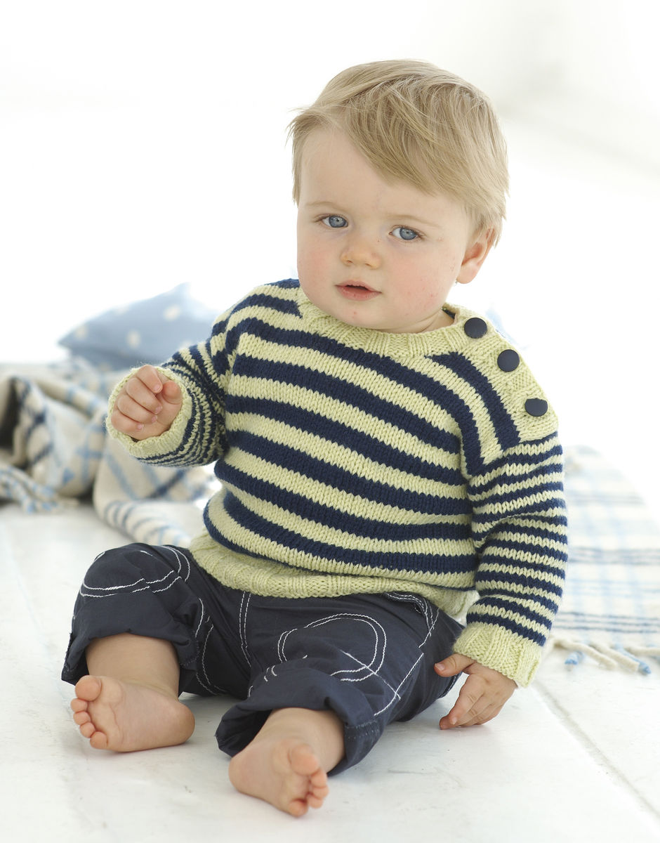 Striped 2024 baby sweater