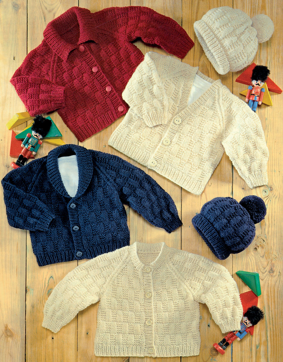 Baby boy knitted cardigan clearance and hat