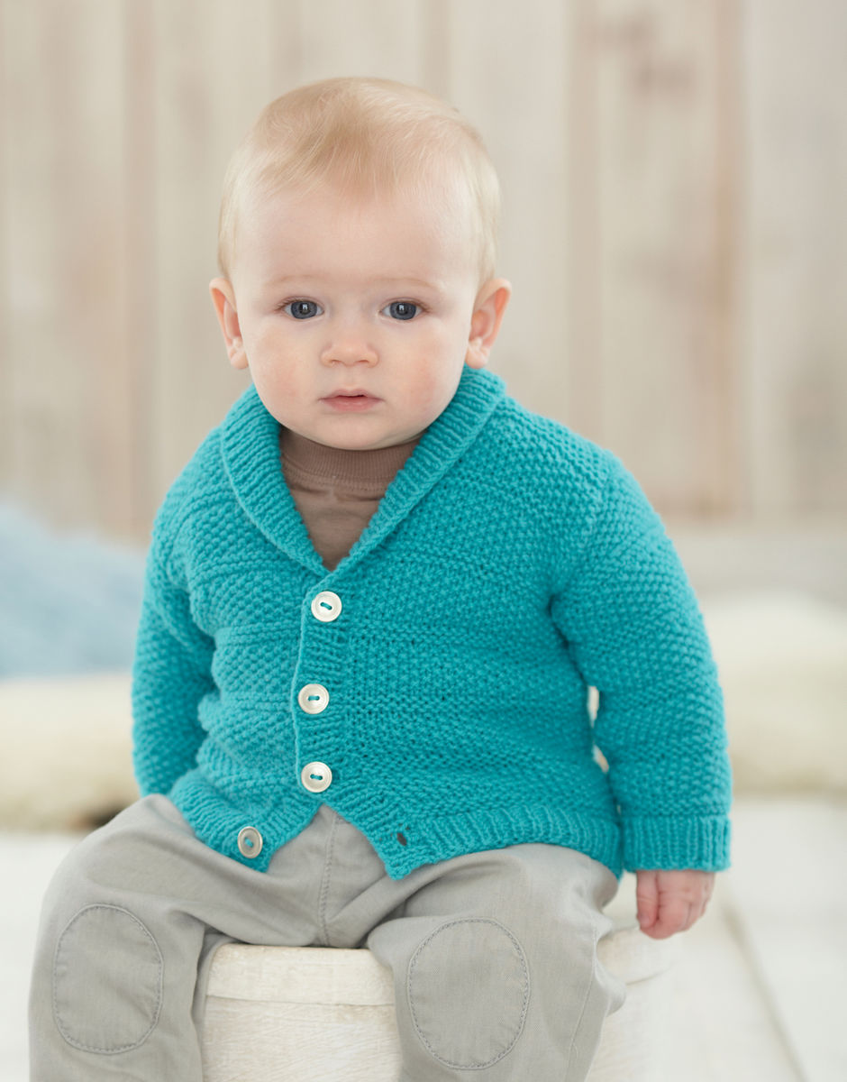 Baby V Neck & Shawl Collared Cardigans in Snuggly DK | Sirdar