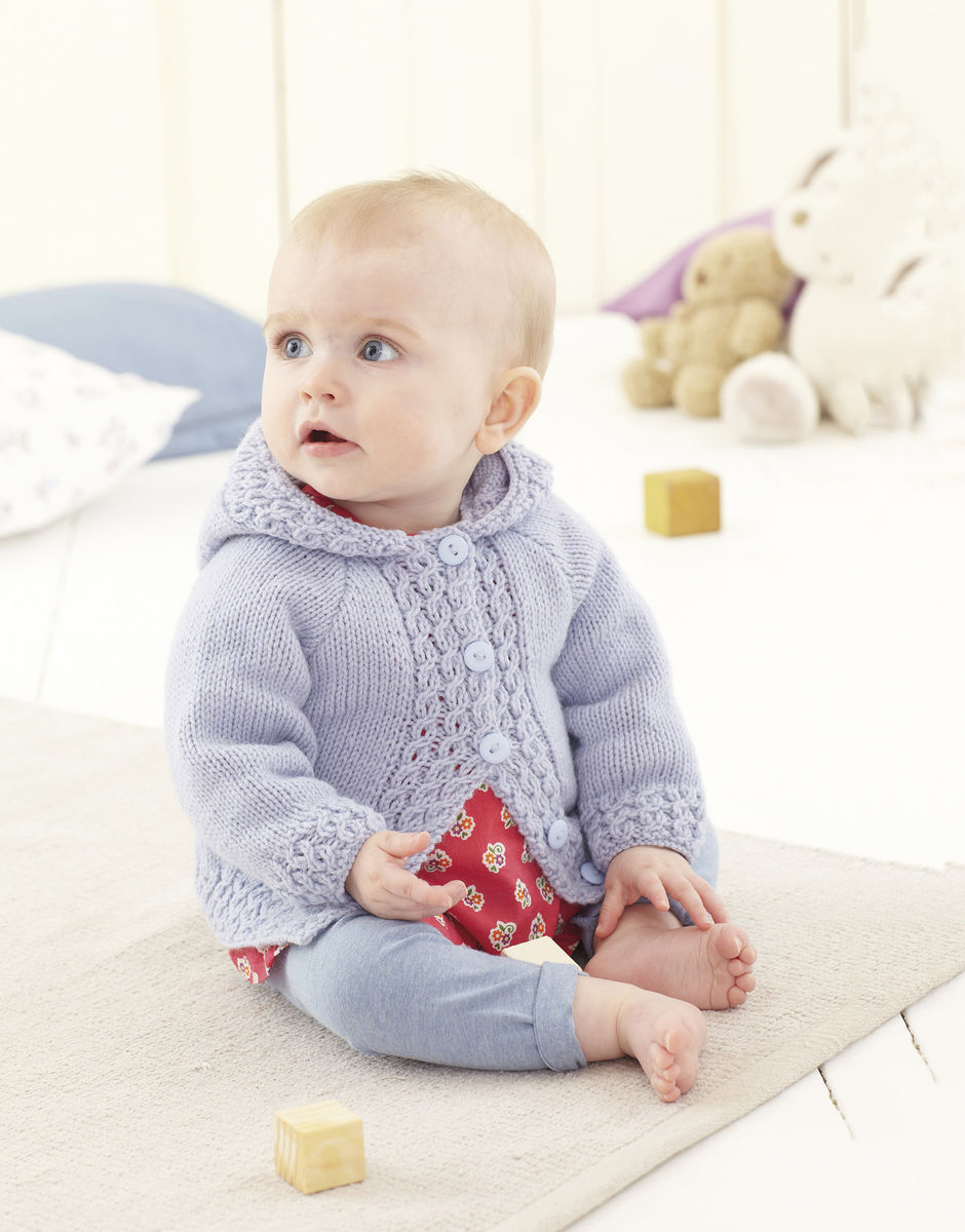 Baby Jacket & Blanket Or Afghan in Snuggly DK | Sirdar