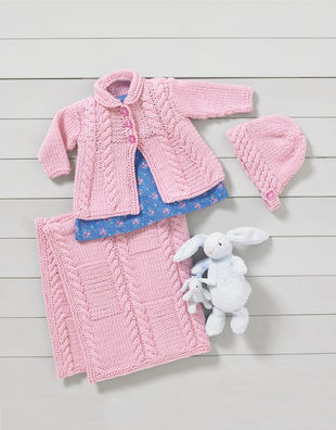 Little Luxury Pink Elephants 100/% Cotton Sweater Knit Baby Blanket NWT