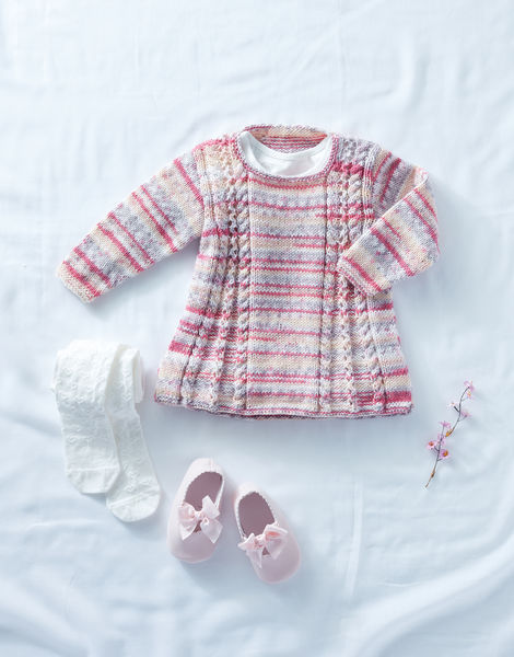 Baby Girl's Tunic in Snuggly Baby Crofter DK
