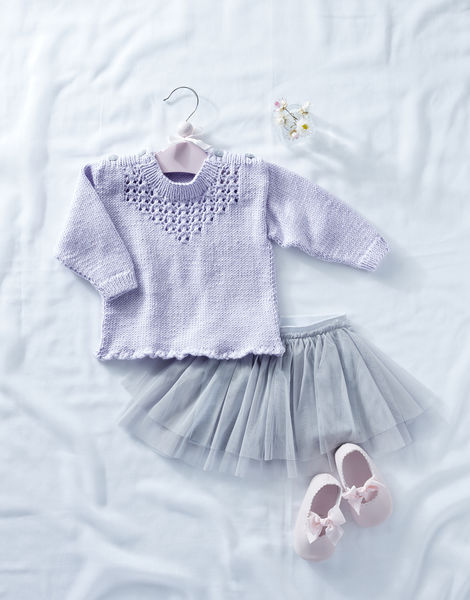 Baby Girl's Sweater in Snuggly Soothing DK