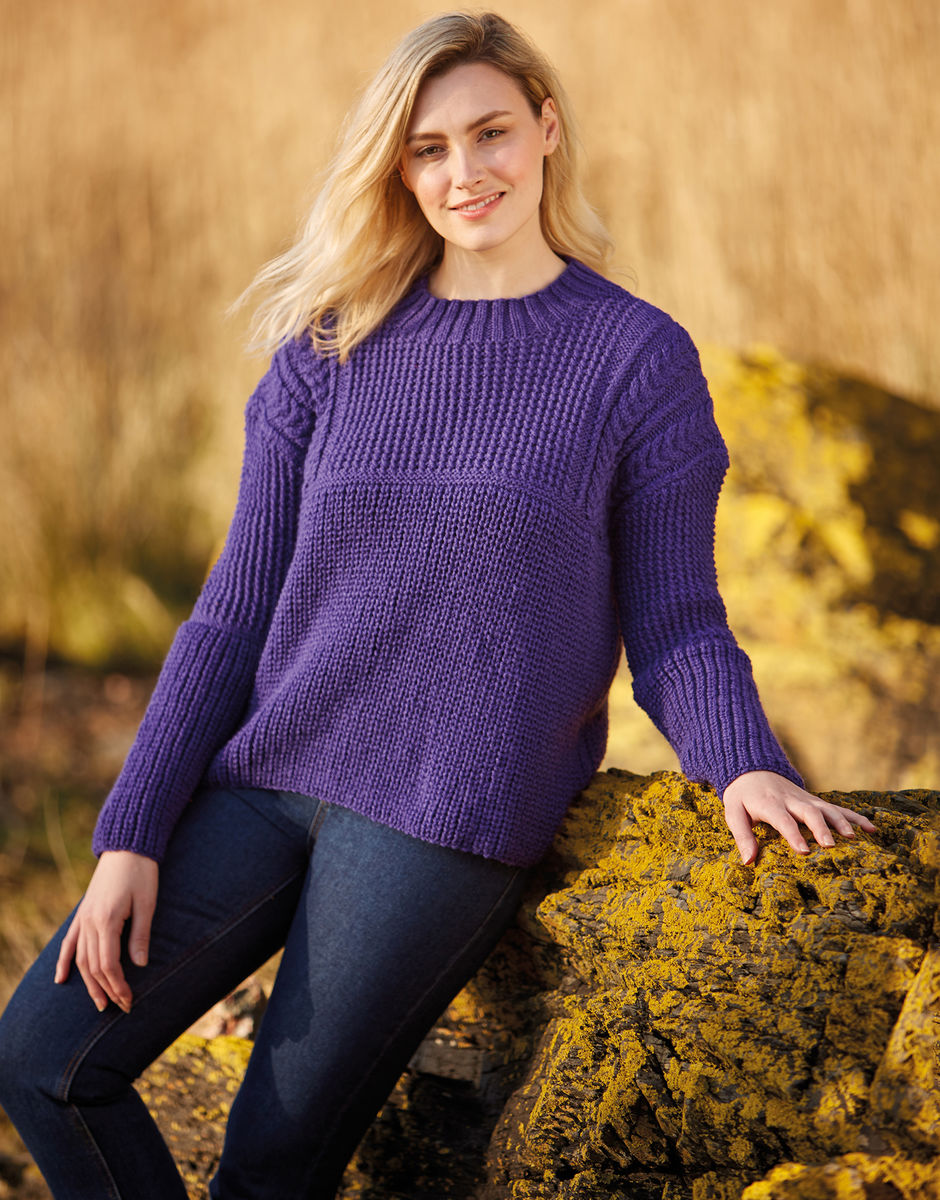 Sweater in Bonus Aran & Bonus Aran Tweed With Wool | Sirdar