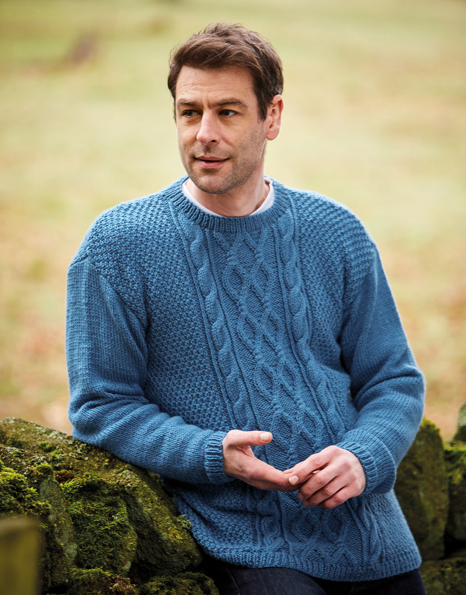 Man s Sweater in Bonus Aran Sirdar