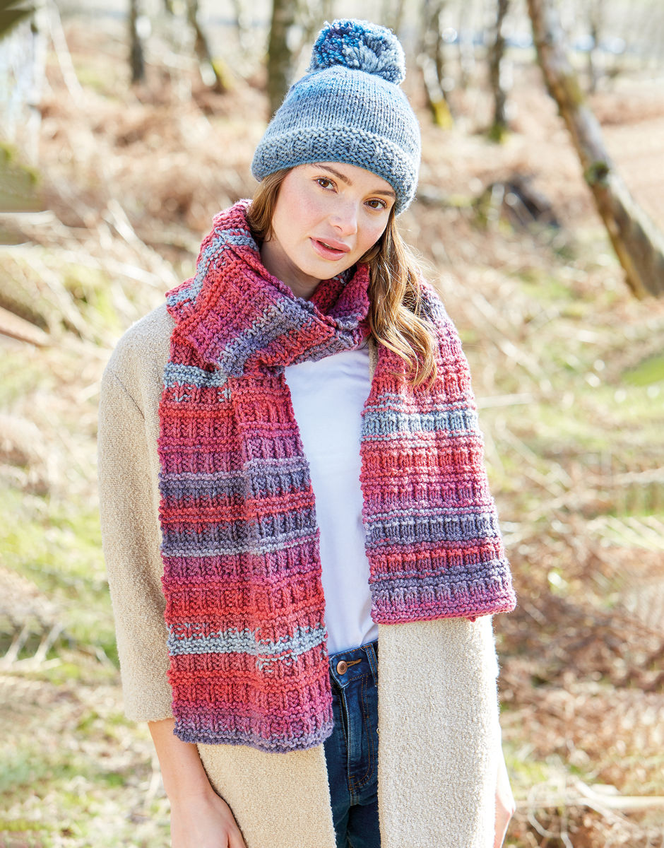 Scarf & Hat in Hayfield Spirit Chunky | Sirdar