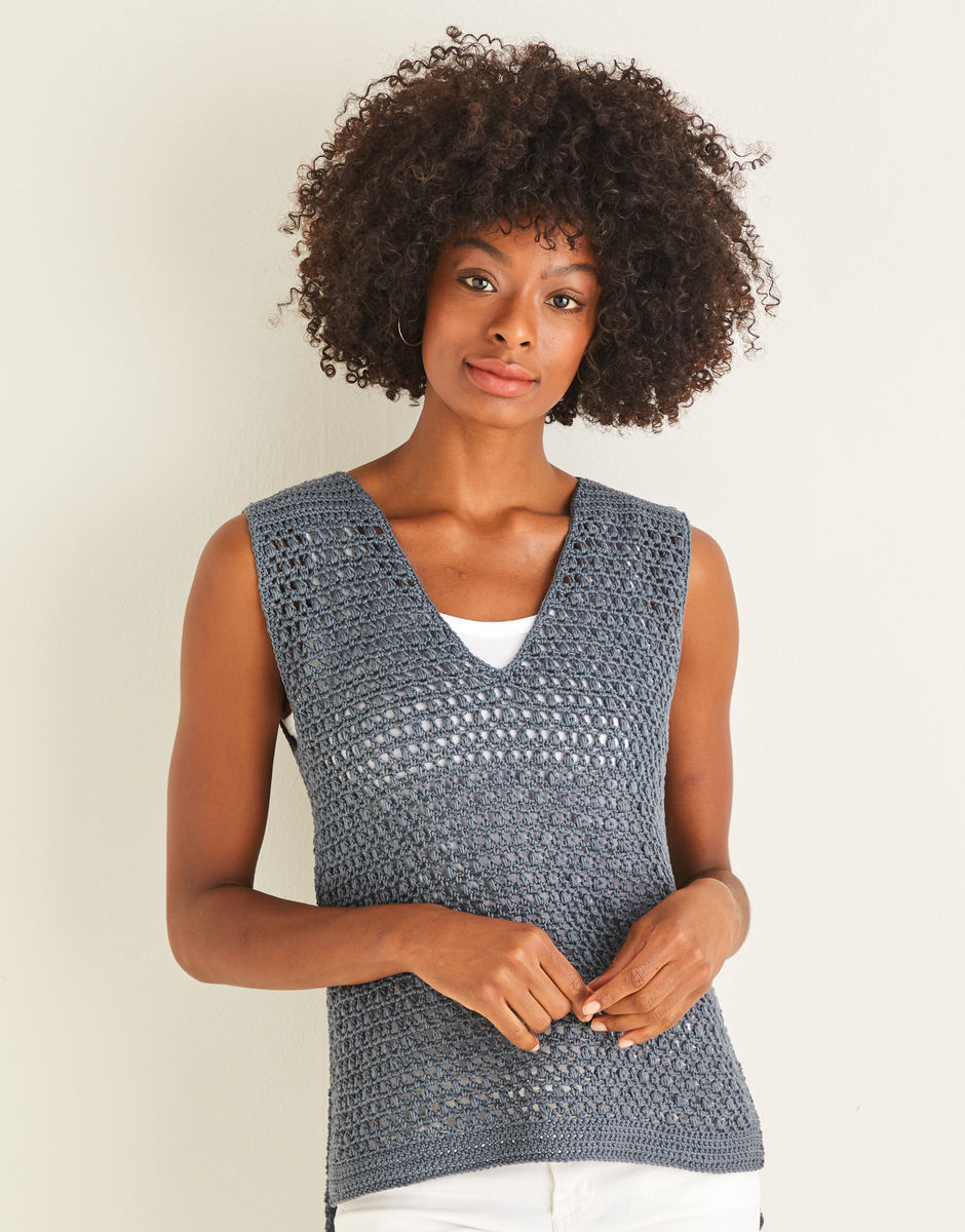 Crochet Vest in Sirdar Cotton DK