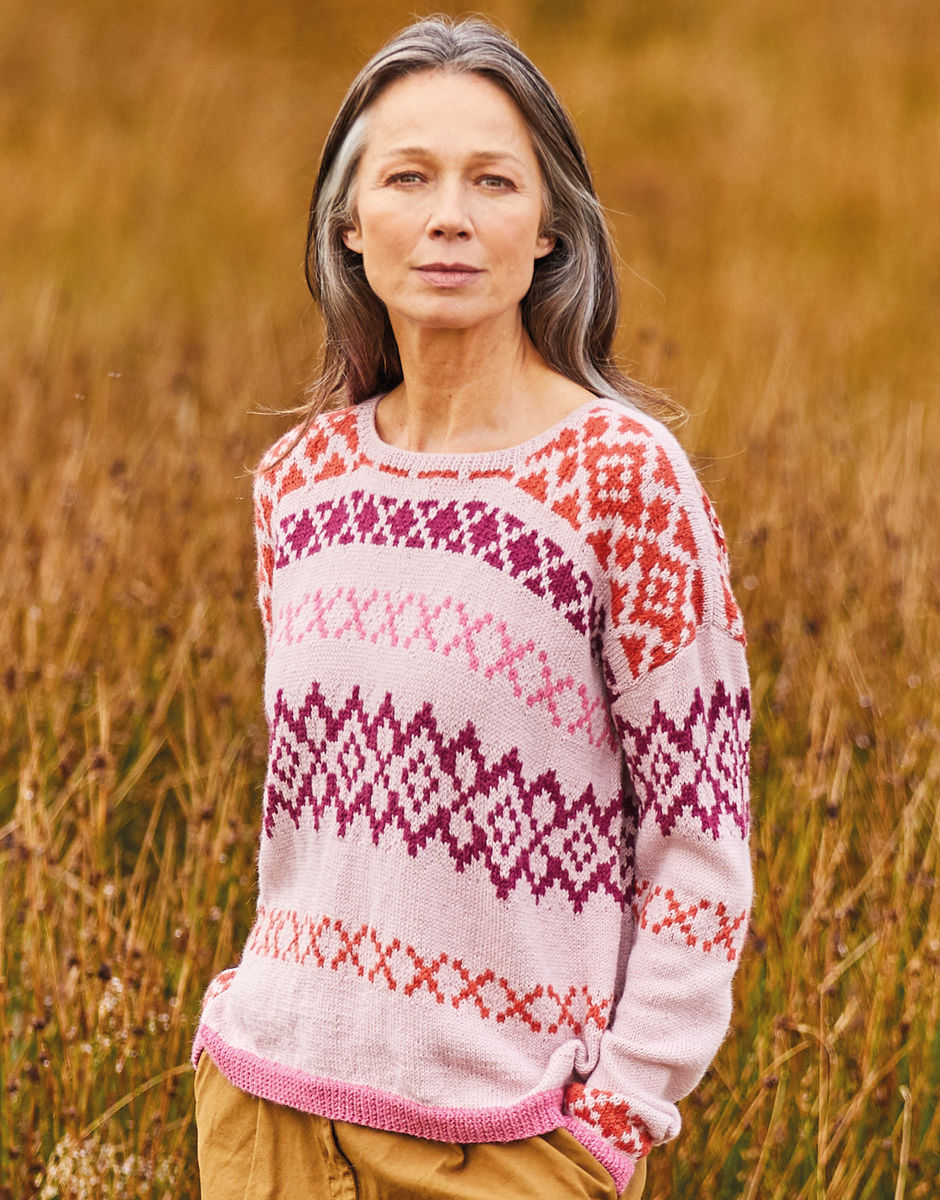 Fair Isle Slouchy Sweater in Sirdar Country Classic 4 Ply