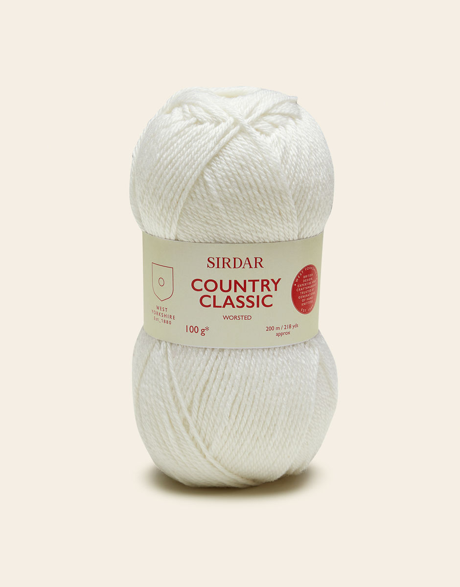 Sirdar Country Classic Worsted, 50g Wool and Acrylic Hand Knitting