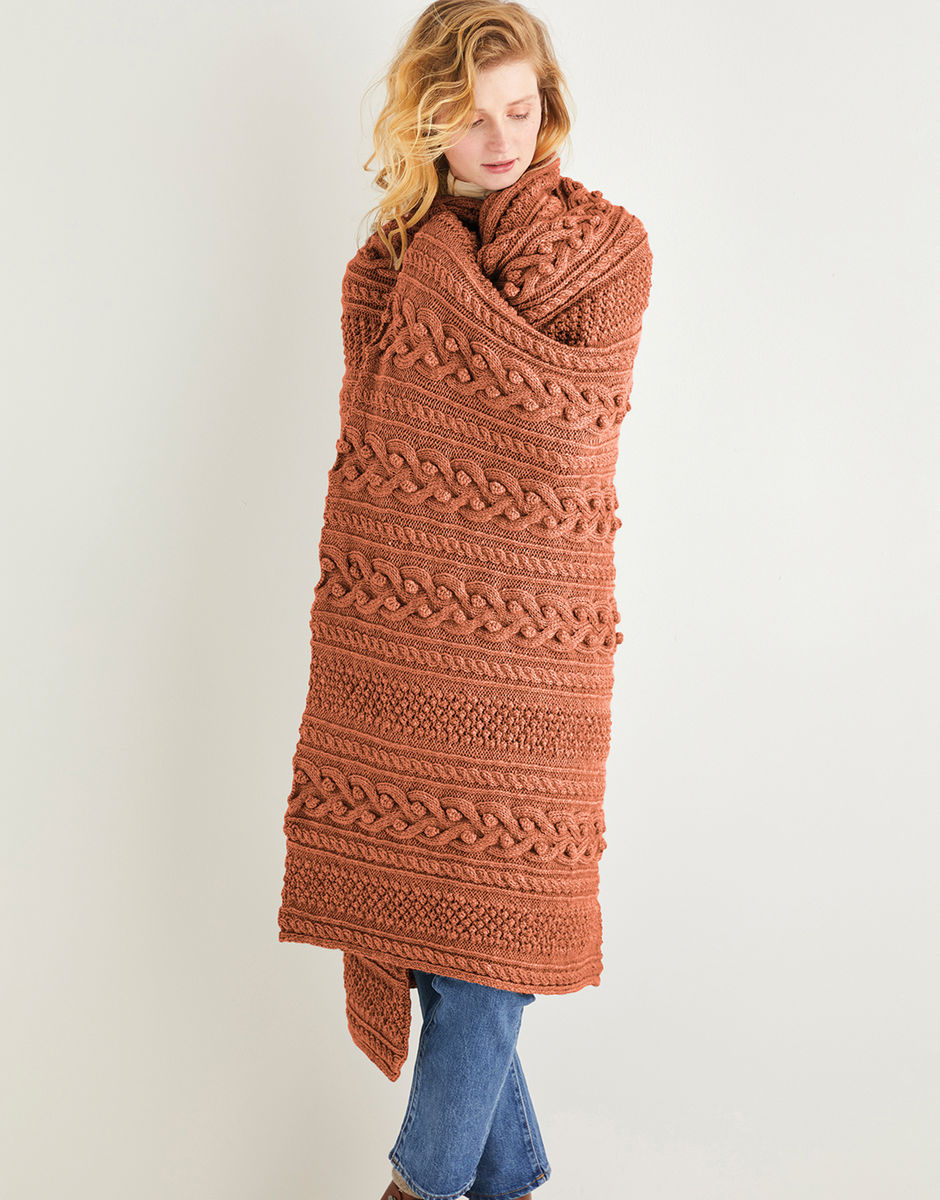 Sirdar Country Classic Worsted Blanket Knitting Pattern