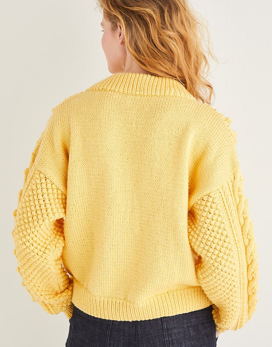 Women's Bobble Detail Cable Stitch Sweater in Sirdar Country