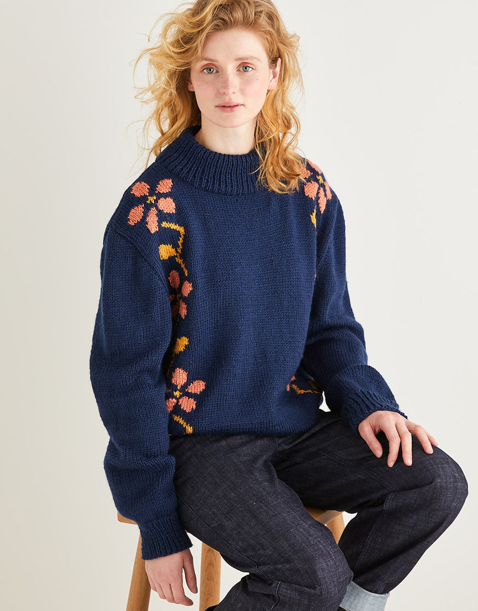 Intarsia sweater outlet