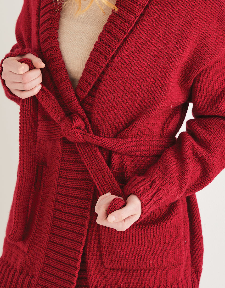 Red wrap hot sale sweater