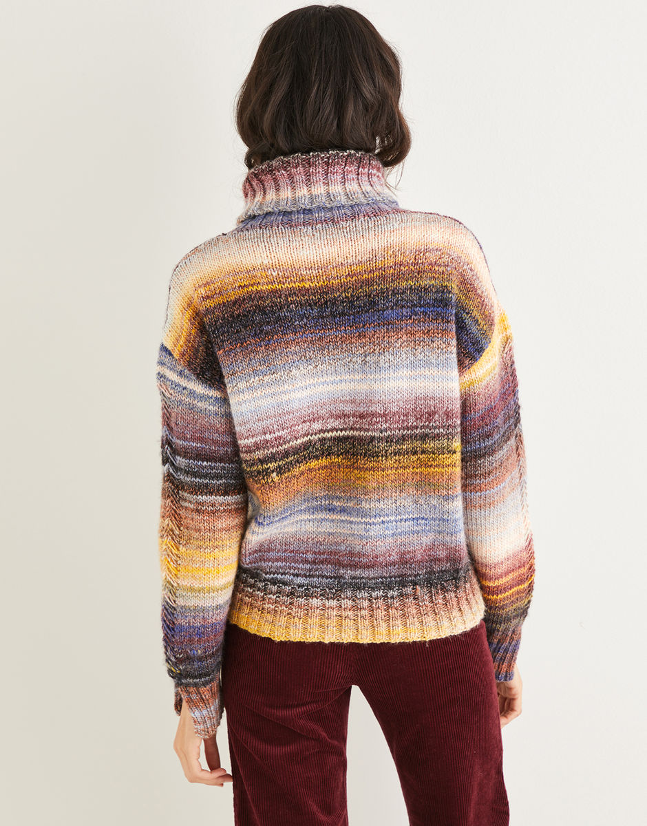 Women’s Roll Neck Sweater in Sirdar Jewelspun | Sirdar
