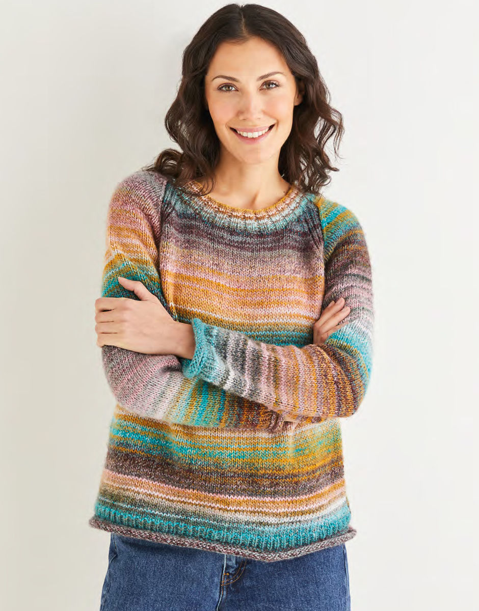 The Real Fiesta of Colours Hand Knitted Women's Sweater