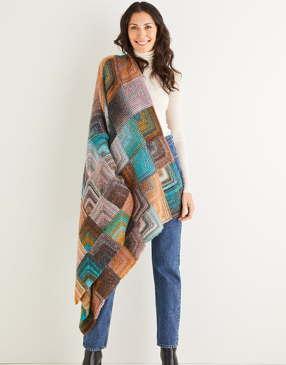 Knitted Domino Blanket in Sirdar Jewelspun | Sirdar