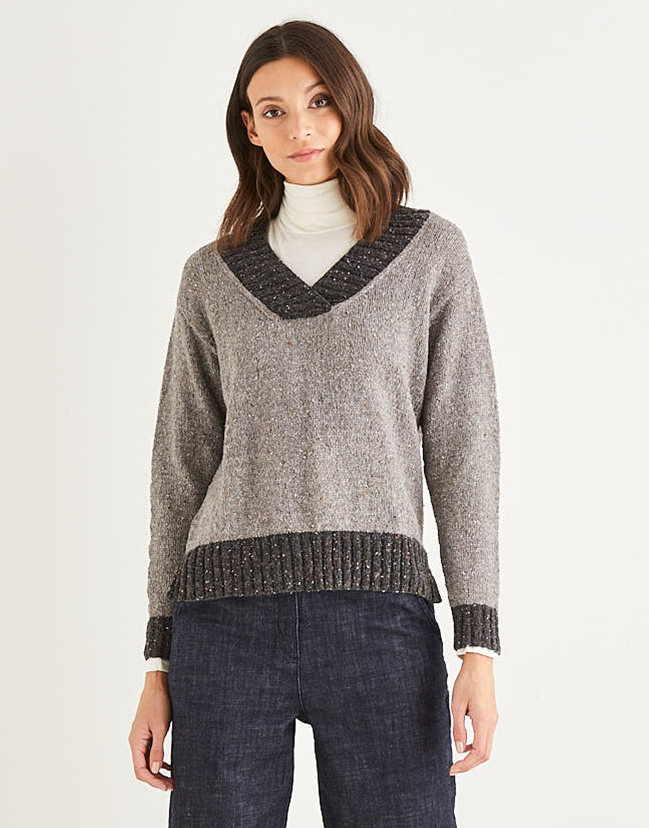 V neck shop crossover sweater