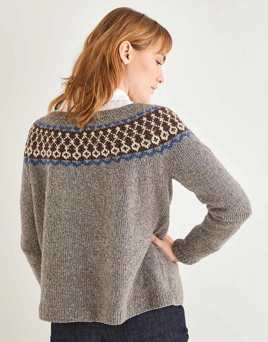 Women's Fairisle Yoke Sweater in Sirdar Haworth Tweed