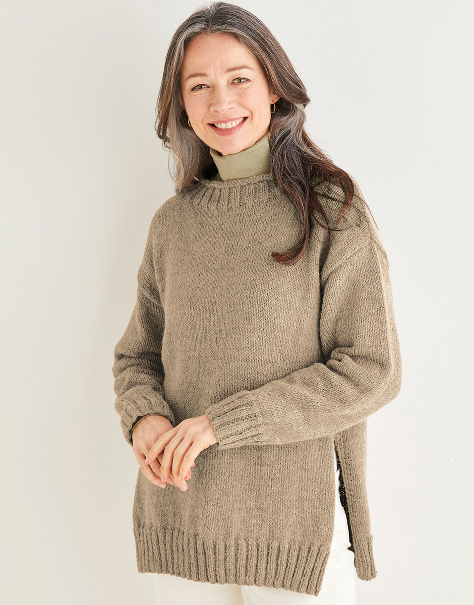 Women's Split Seam Sweater in Sirdar Saltaire | Sirdar Women's Split Seam Sweater in Sirdar Saltaire | Sirdar