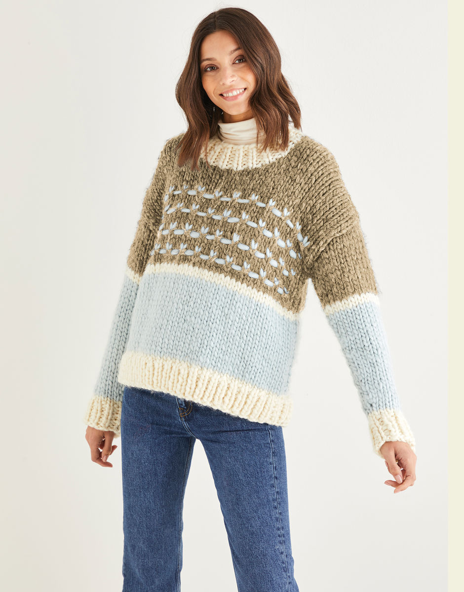 Crew Neck Sweater in Sirdar Adventure | Sirdar