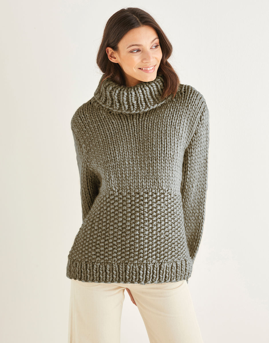 Roll Neck Sweater in Sirdar Adventure | Sirdar