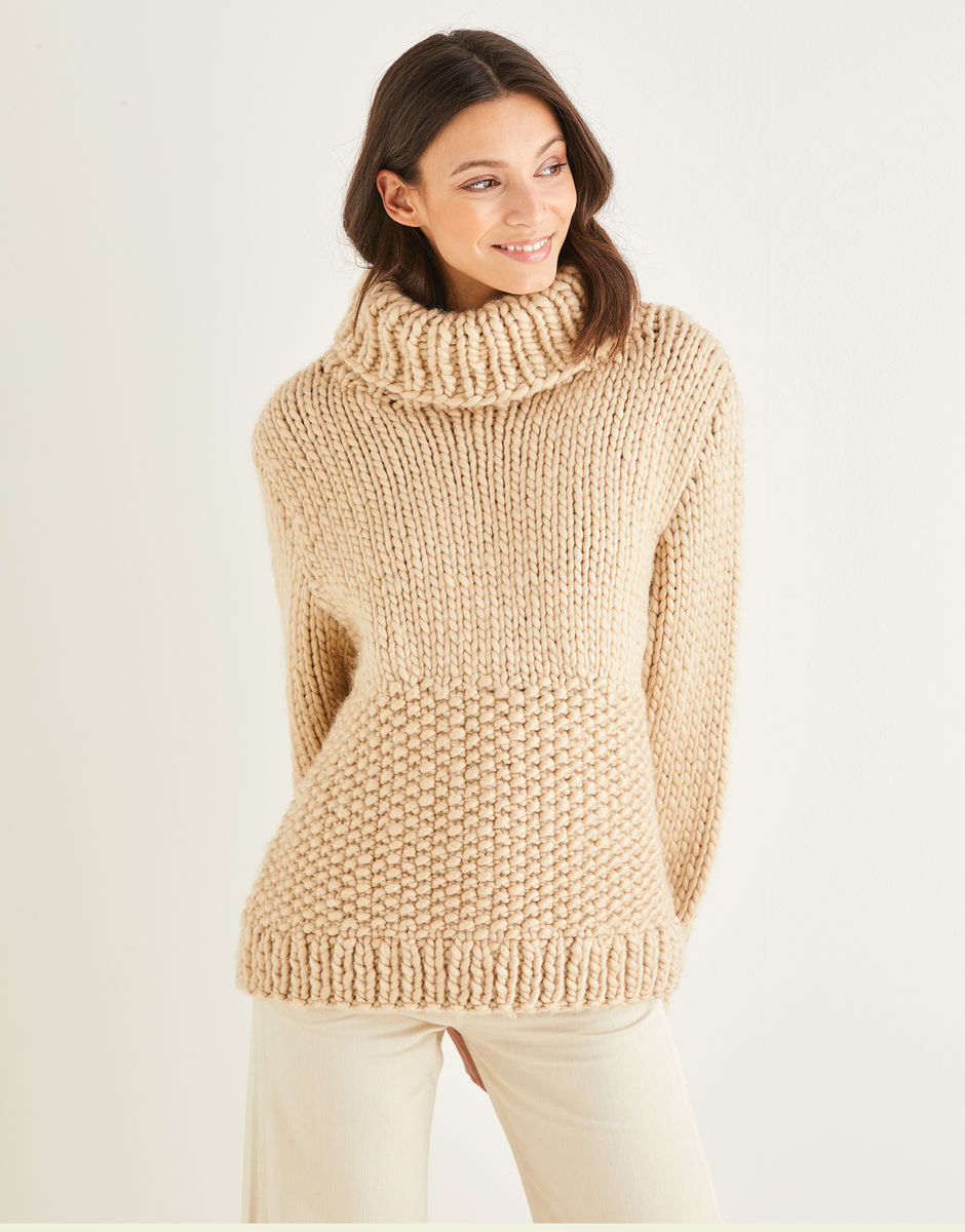 Roll Neck Sweater in Sirdar Adventure | Sirdar