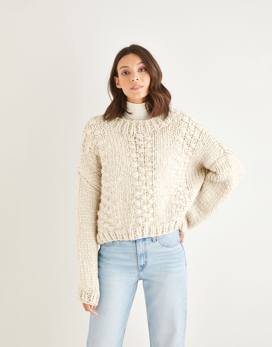 Textured Panel Sweater in Sirdar Adventure | Sirdar