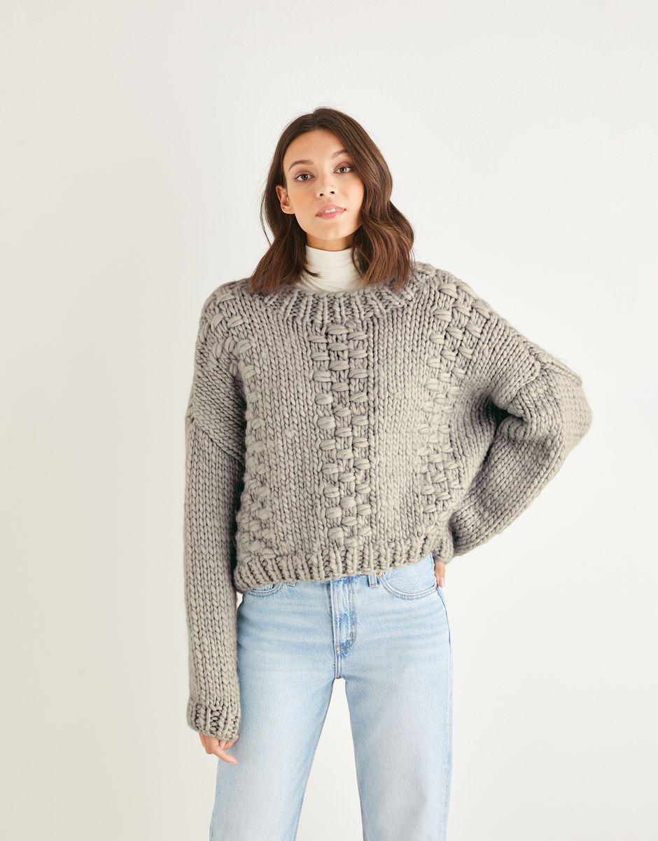 Textured Panel Sweater in Sirdar Adventure | Sirdar