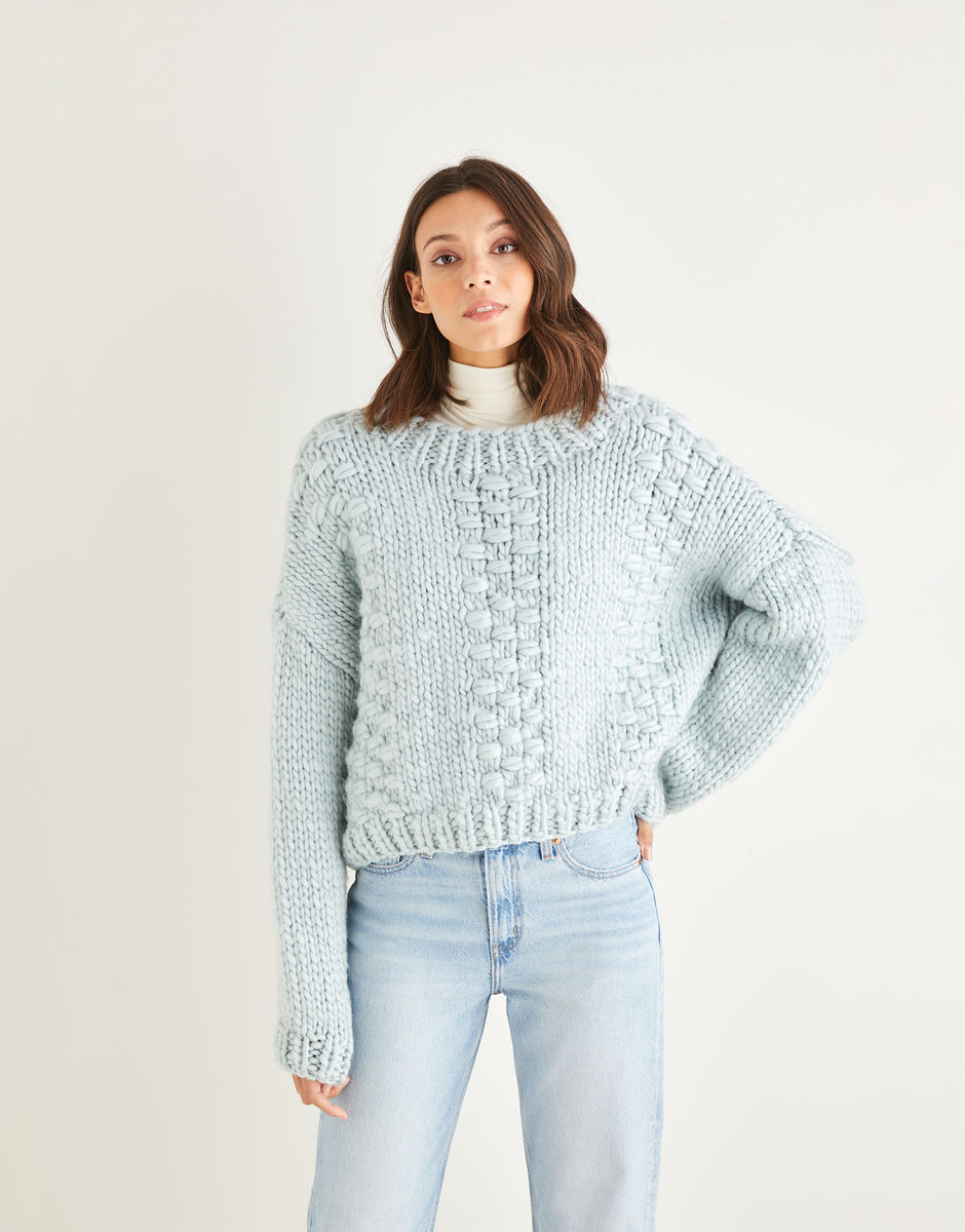 Textured Panel Sweater in Sirdar Adventure | Sirdar