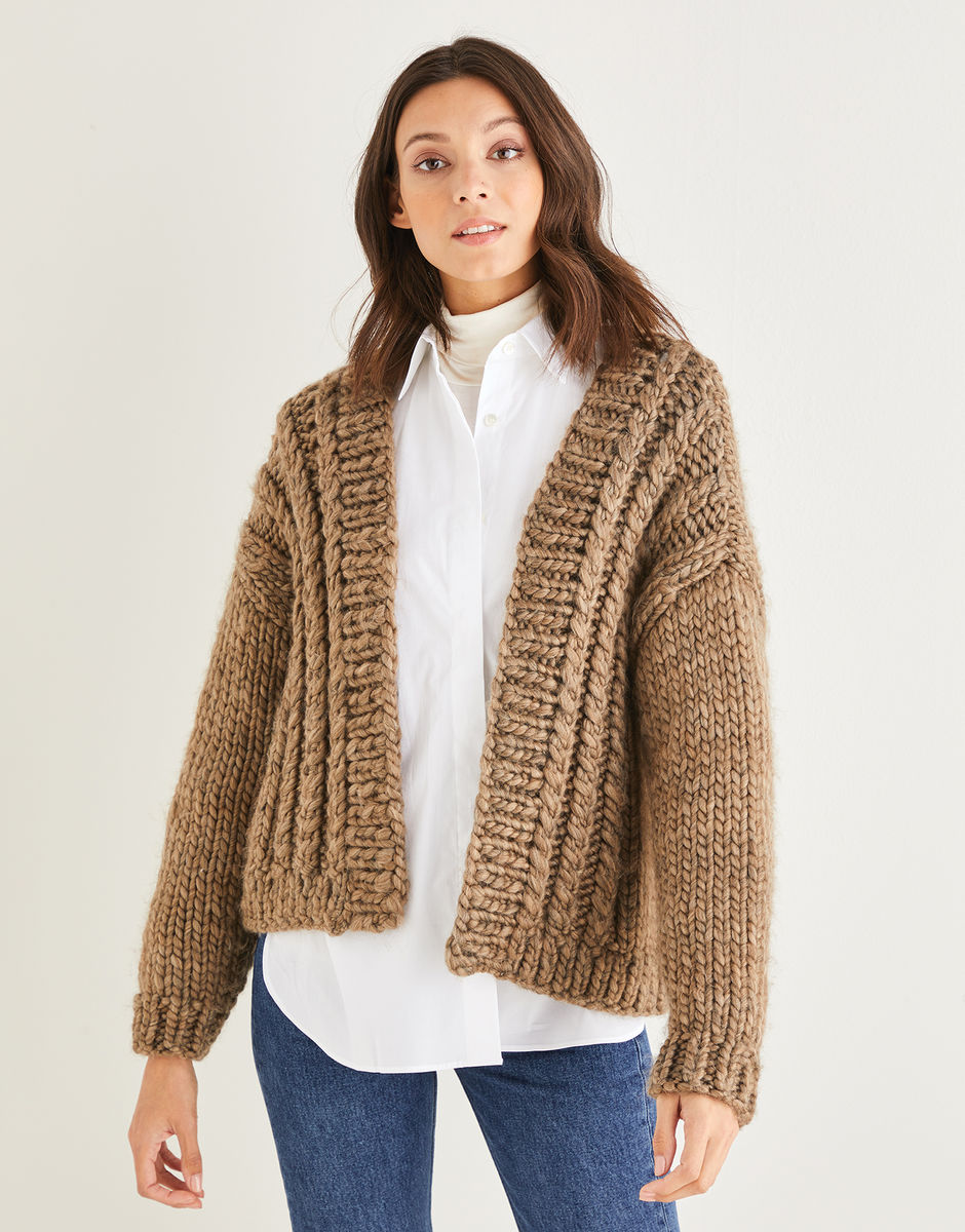 Ribbed Cardigan in Sirdar Adventure | Sirdar