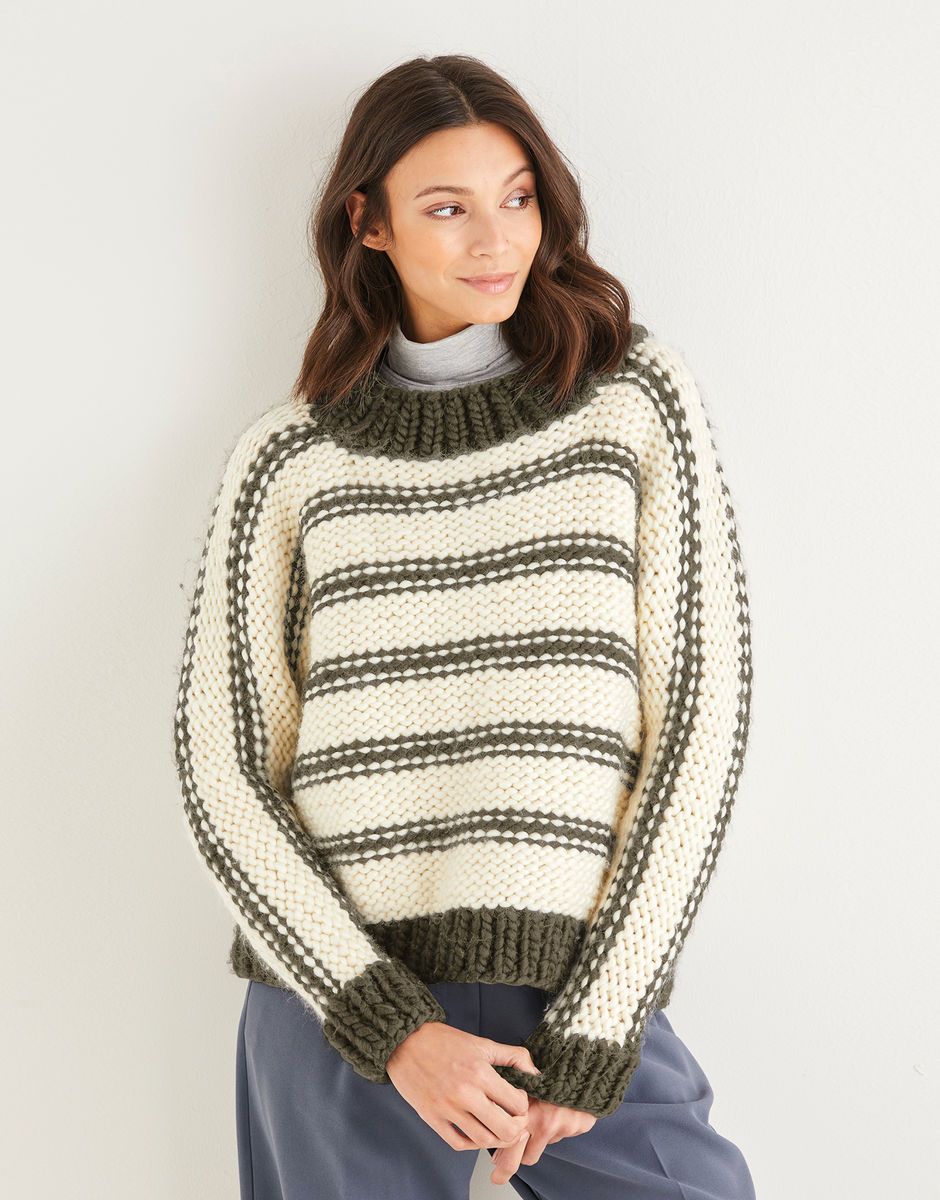 Stripe Sweater in Sirdar Adventure | Sirdar