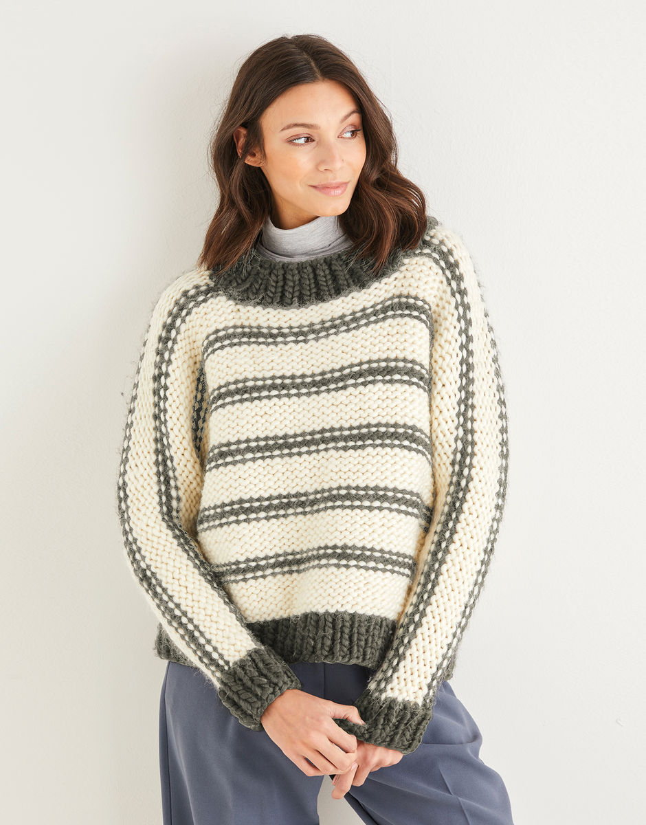 Stripe Sweater in Sirdar Adventure | Sirdar