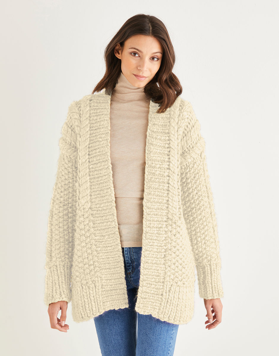 Cable & Moss Cardigan in Sirdar Adventure | Sirdar