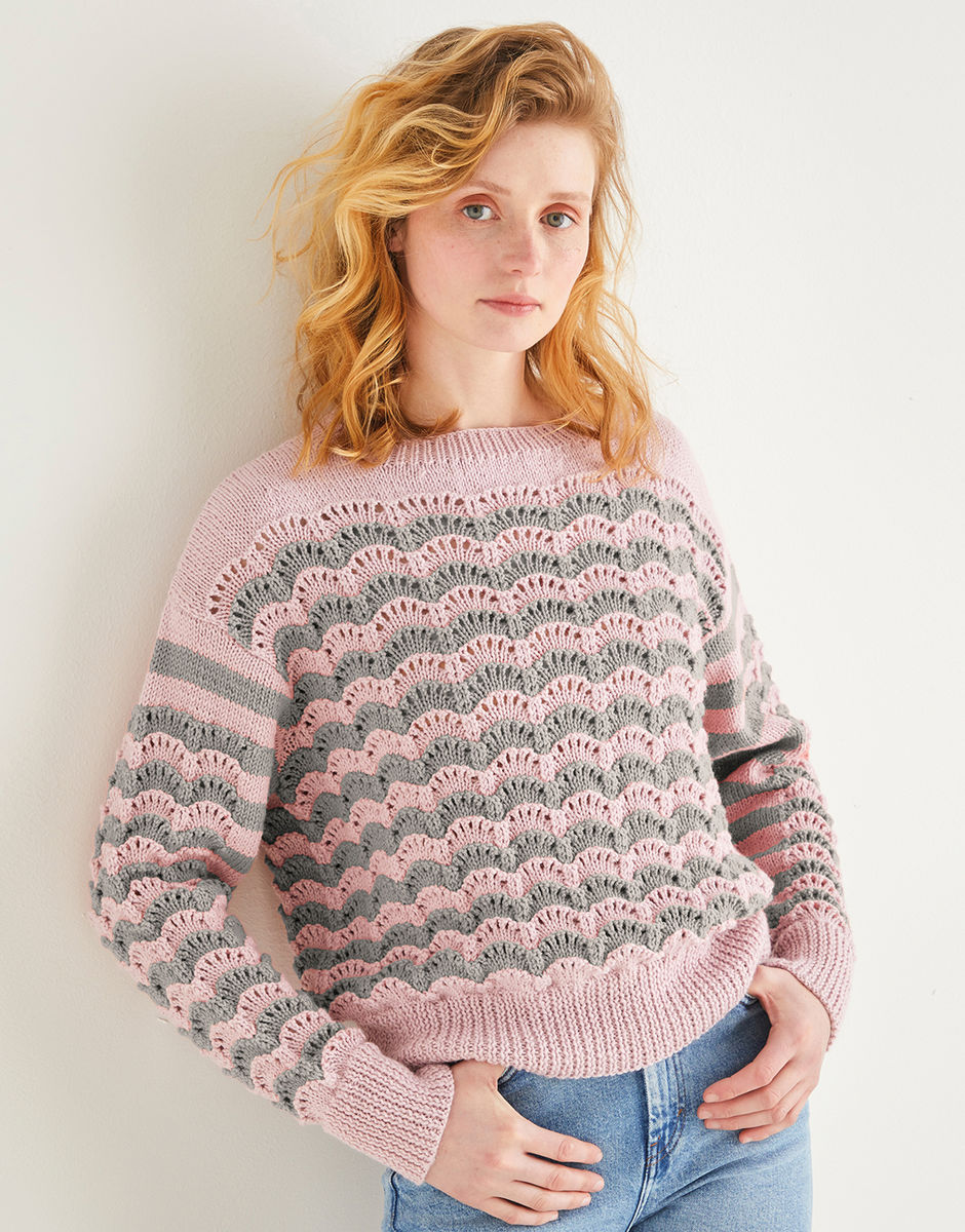 Chevron knit clearance sweater