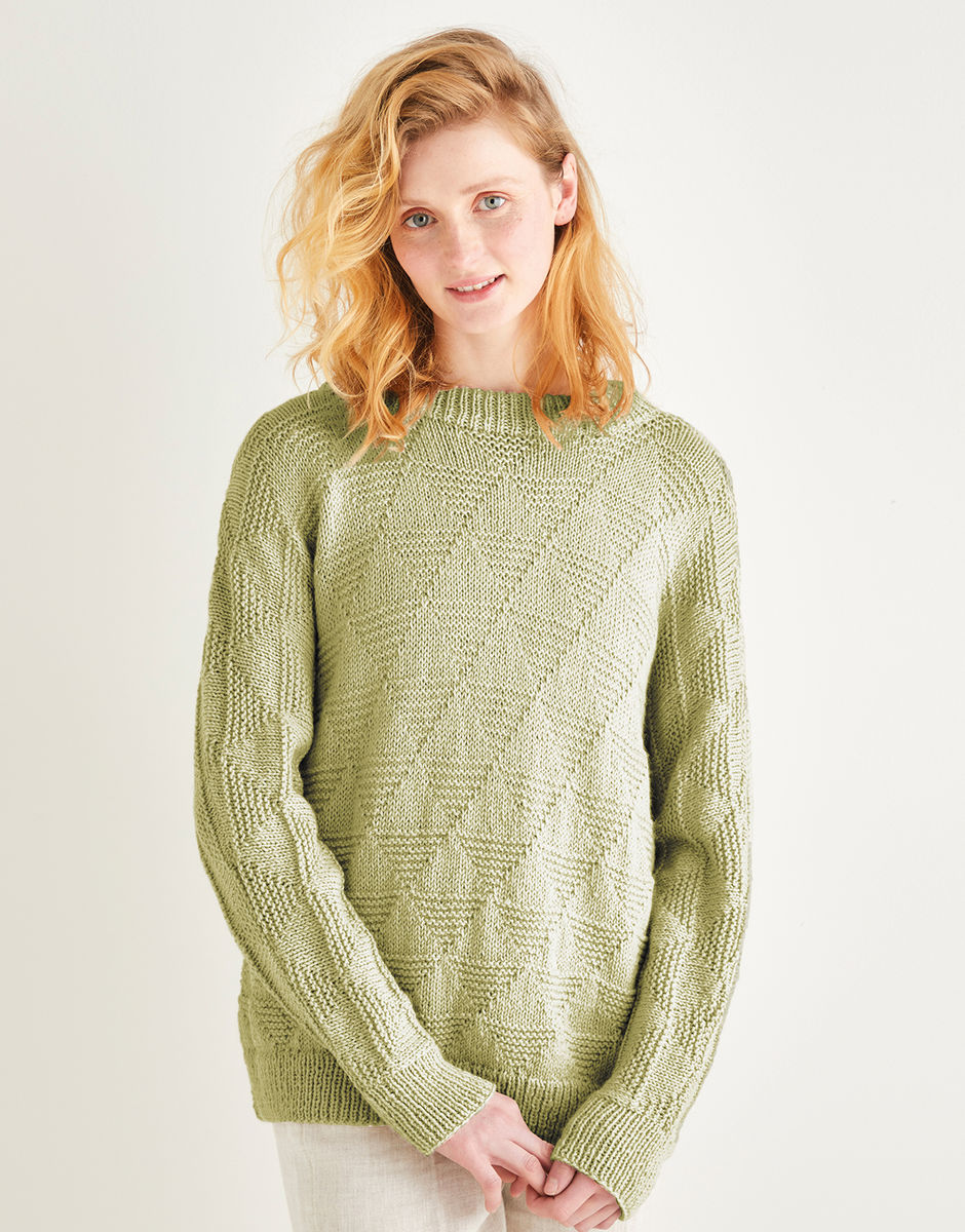 Triangle Reverse Stitch Sweater in Sirdar Country Classic DK | Sirdar