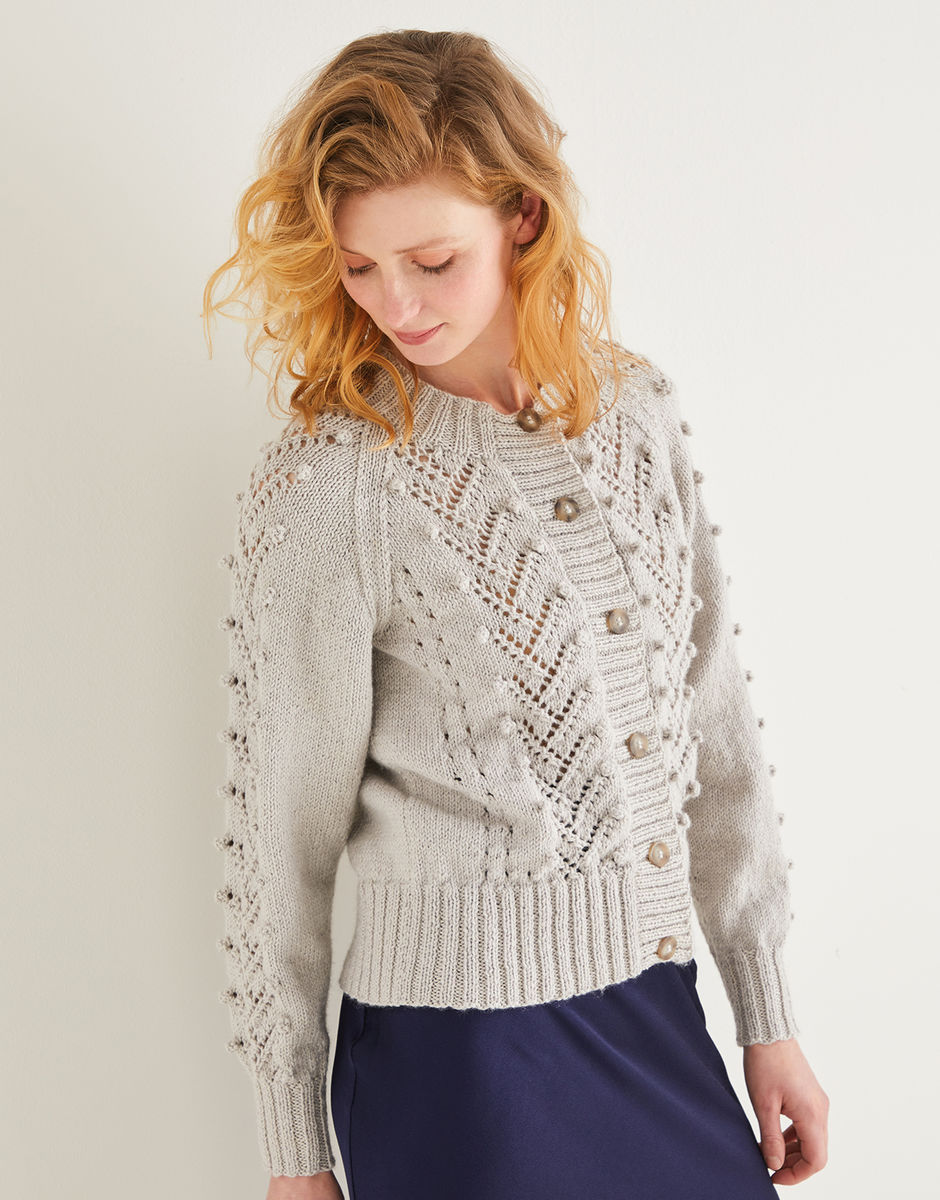 BOBBLE CABLE KNIT PULLOVER SWEATER