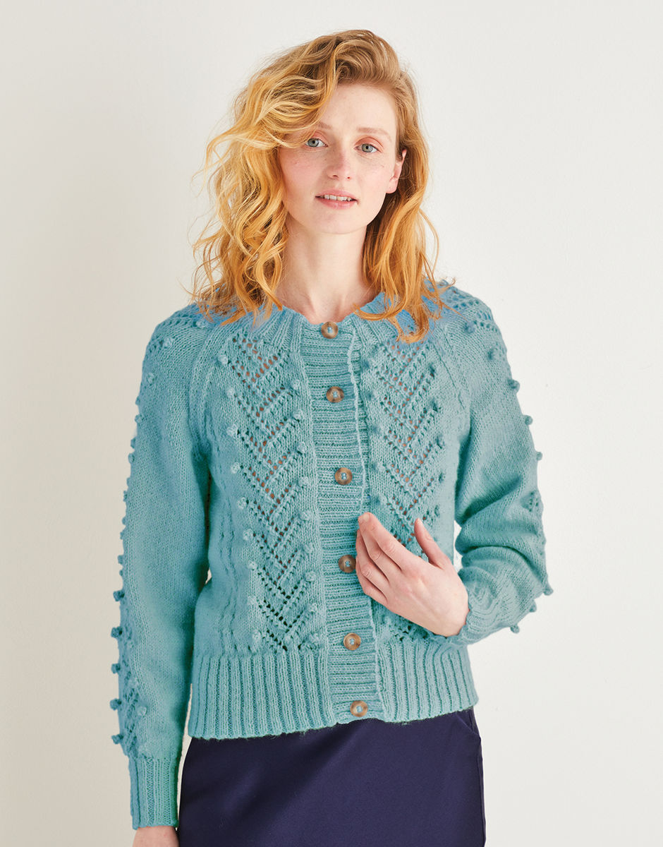 Lace And Bobble Cardigan in Sirdar Country Classic DK | Sirdar