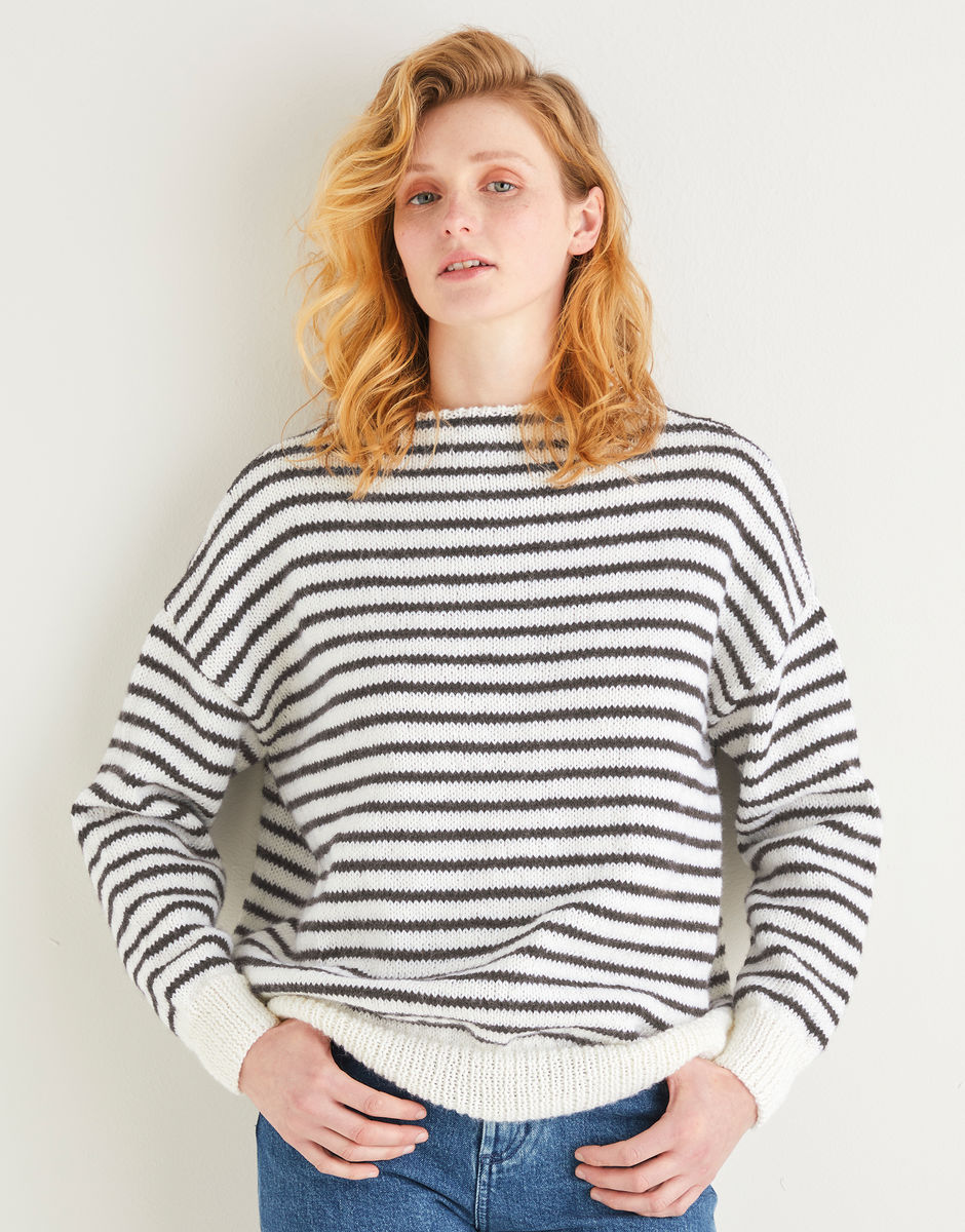 Boat Neck Breton Sweater in Sirdar Country Classic DK | Sirdar