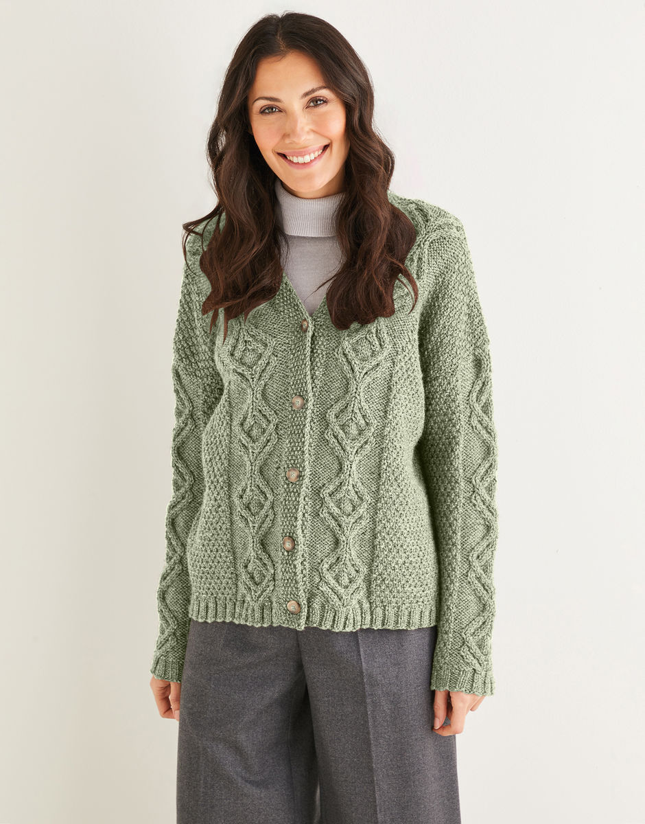 Textured Merino Cardigan