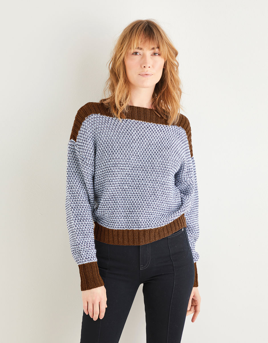 Wide Neck Batwing Sweater in Sirdar Cashmere Merino Silk DK | Sirdar