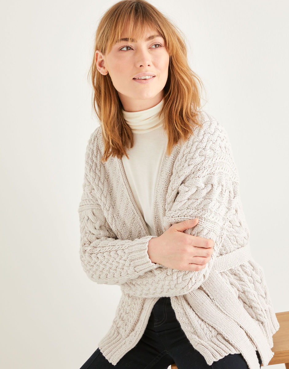 Cashmere and Merino Cable Sweater