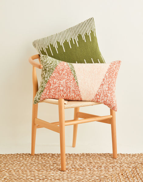 Swiss Darned & intarsia Cushions in Sirdar Country Classic Worsted