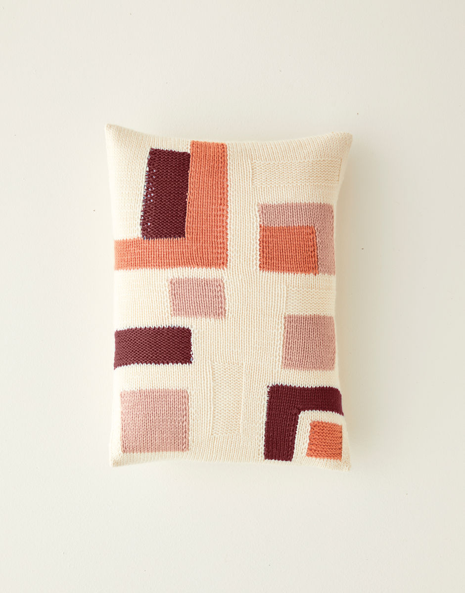 Geometric Shapes Blanket & Cushion in Sirdar Country Classic