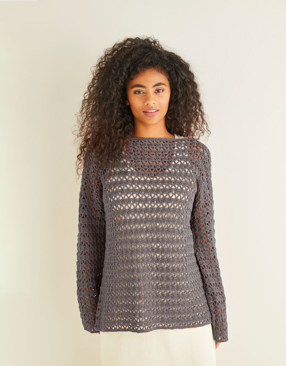 Boat Neck Crochet Tunic in Sirdar Country Classic 4 Ply | Sirdar