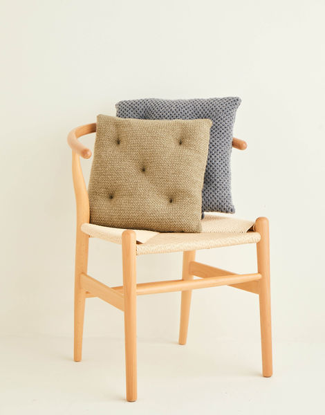 Wicker & Honeycomb Stitch Seat Cushions in Hayfield Bonus DK