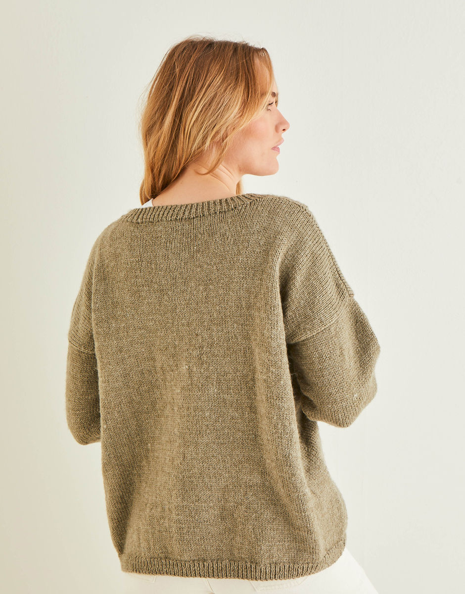 Slouchy Cable Sweater in Hayfield Bonus DK