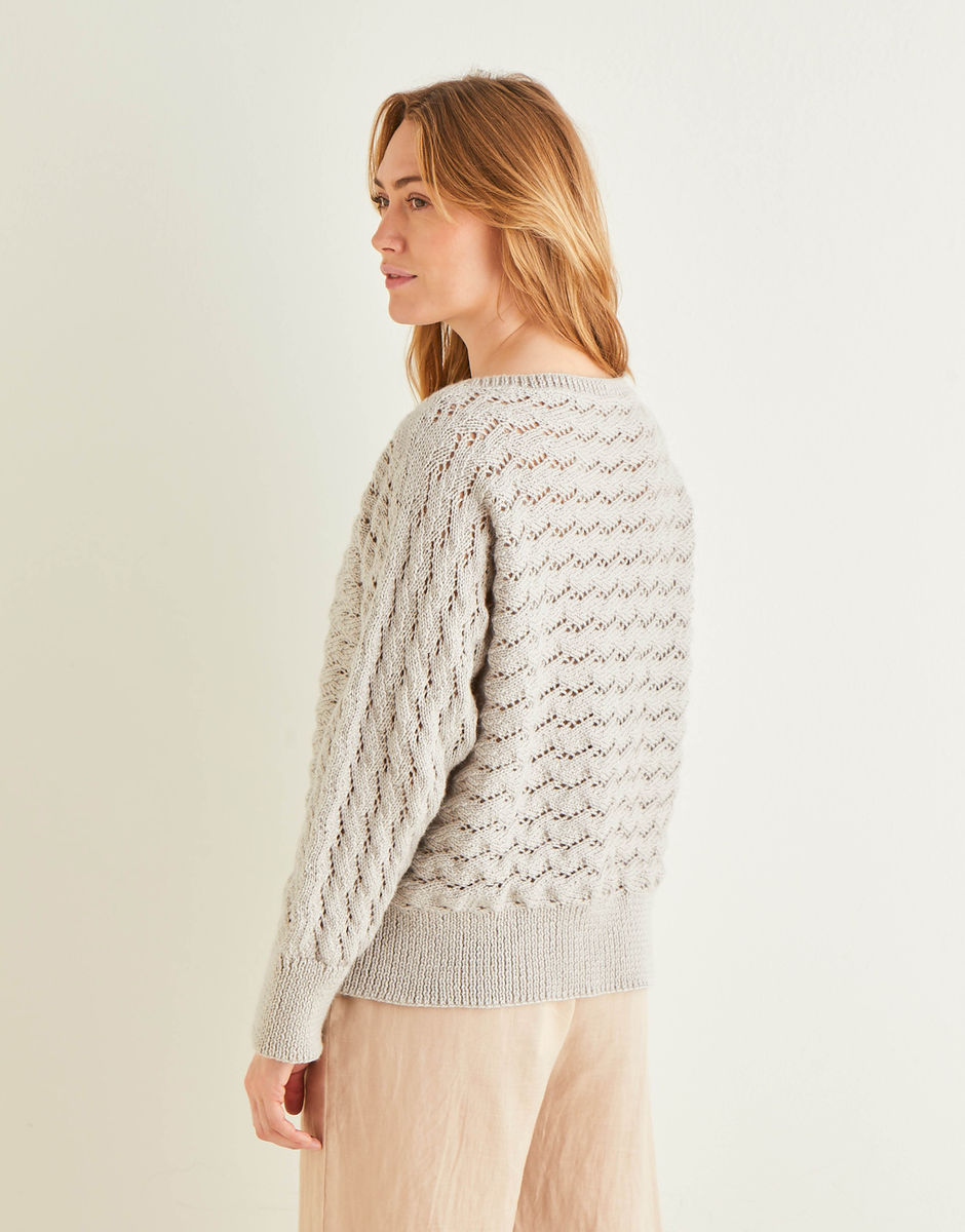 Side-To-Side Lace Sweater in Hayfield Bonus DK | Sirdar