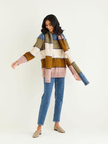 VTG Hayfield Grampian Chunky Tweed Yarn w/Wool Light Brown For Sale by  Skein