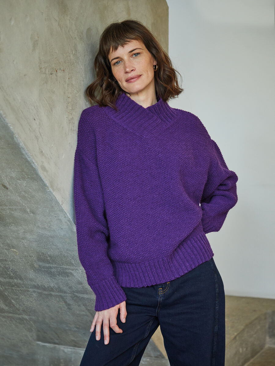 Shawl Collar Sweater in Hayfield Soft Twist | Sirdar